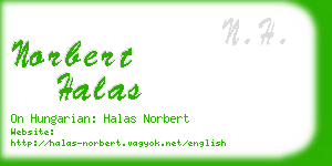 norbert halas business card